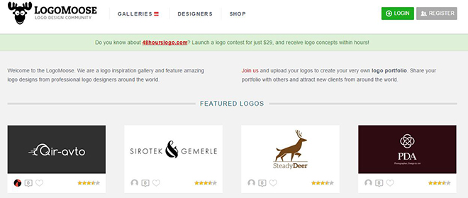LogoMoose 不怕没灵感!9个专业的LOGO设计素材站(附在线制作工具)