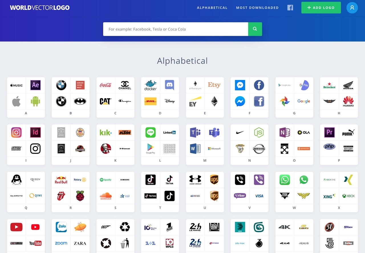 免费下载!收录世界知名企业 LOGO 标志矢量文件的「Worldvectorlogo」